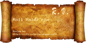Roll Valéria névjegykártya