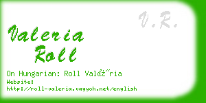 valeria roll business card